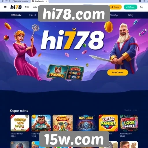 Explorando a interface do site hi78.com